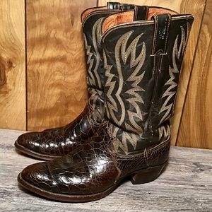Vintage Justin Sea Turtle Cowboy Boots Mens size 9